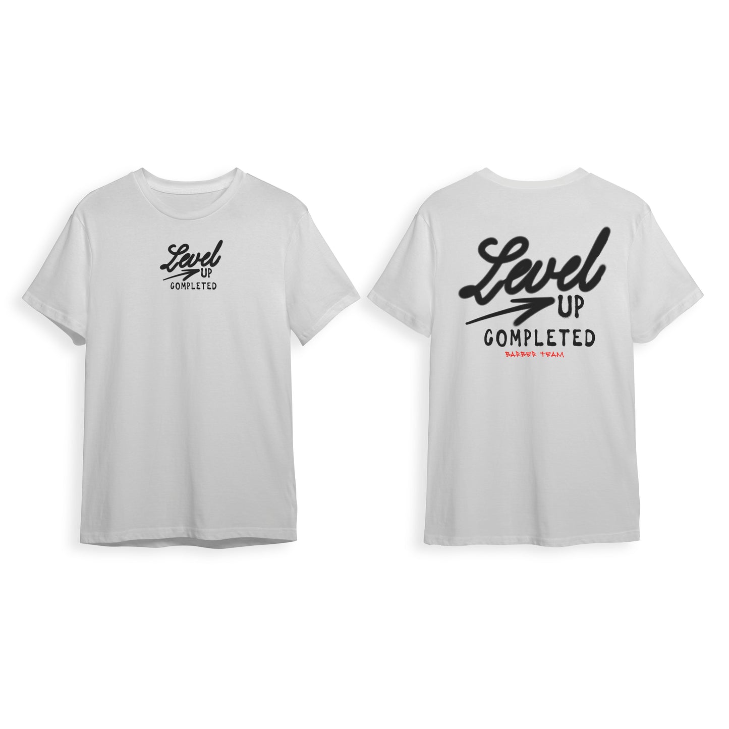 Barber T-Shirt Level Up White