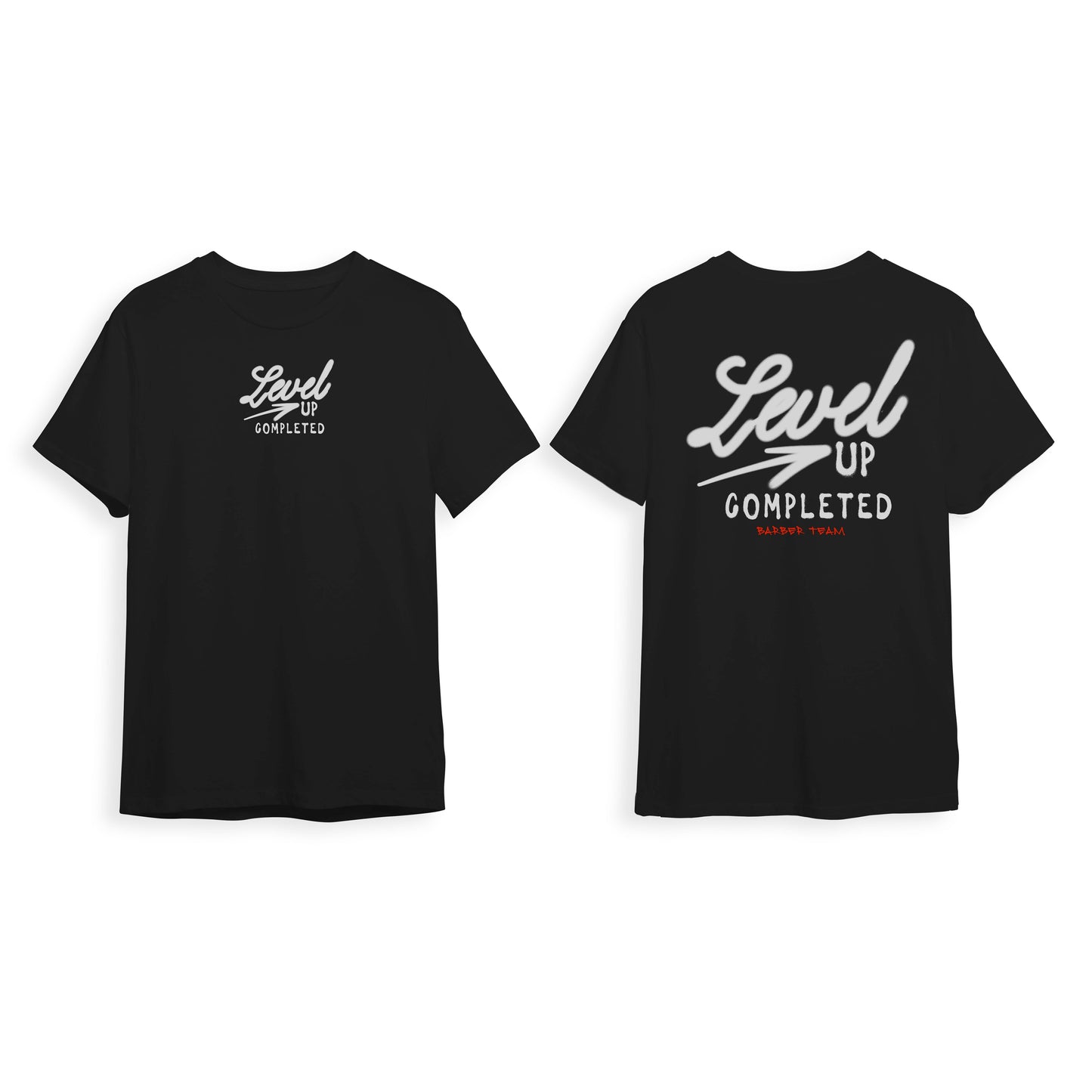 Barber T-Shirt Level Up Black